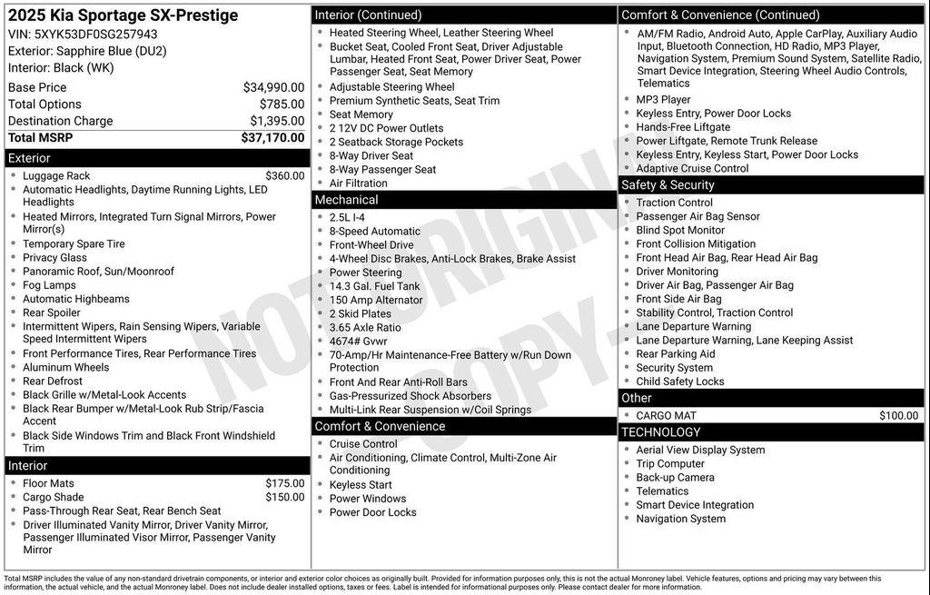 used 2025 Kia Sportage car, priced at $24,570