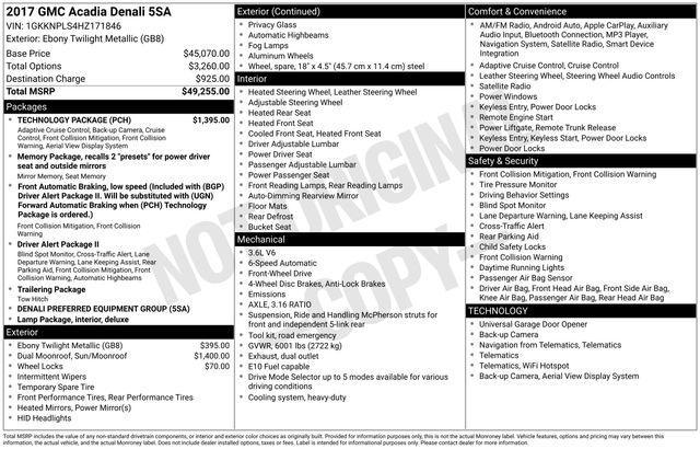 used 2017 GMC Acadia car, priced at $15,238