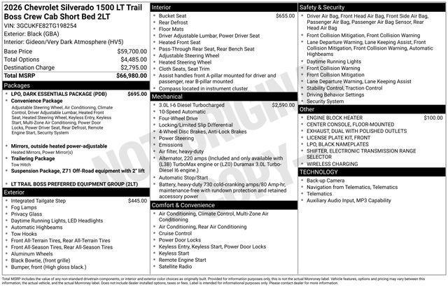 new 2026 Chevrolet Silverado 1500 car, priced at $53,930