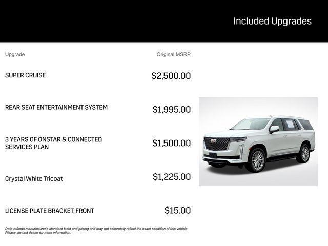 used 2023 Cadillac Escalade car, priced at $67,623