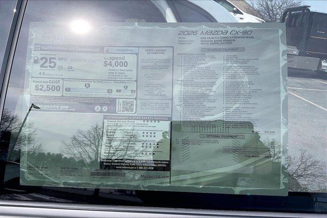 new 2026 Mazda CX-90 car, priced at $55,105