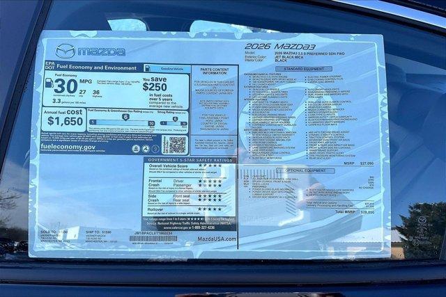 new 2026 Mazda Mazda3 car, priced at $28,068