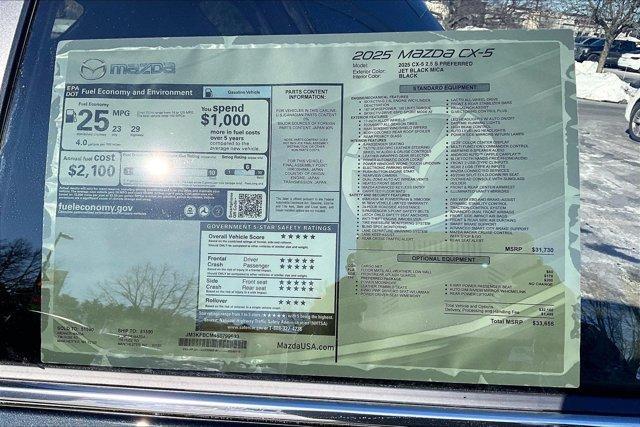 new 2025 Mazda CX-5 car, priced at $32,776