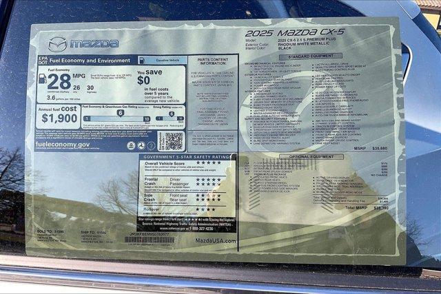 new 2025 Mazda CX-5 car, priced at $36,809