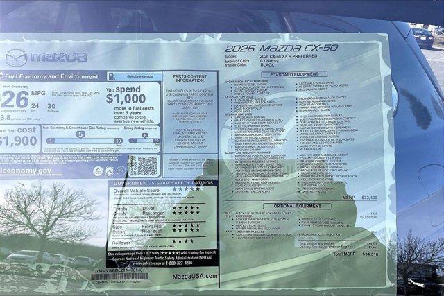 new 2026 Mazda CX-50 car, priced at $33,577