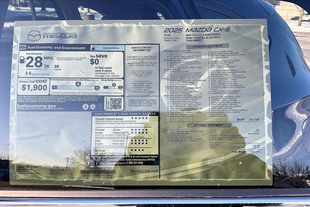 new 2025 Mazda CX-5 car, priced at $32,616