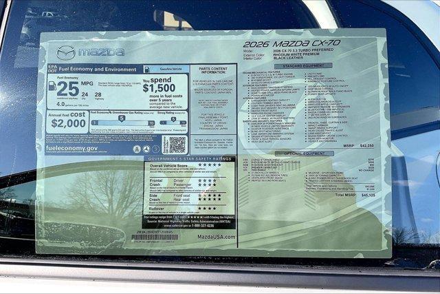 new 2026 Mazda CX-70 car, priced at $43,848