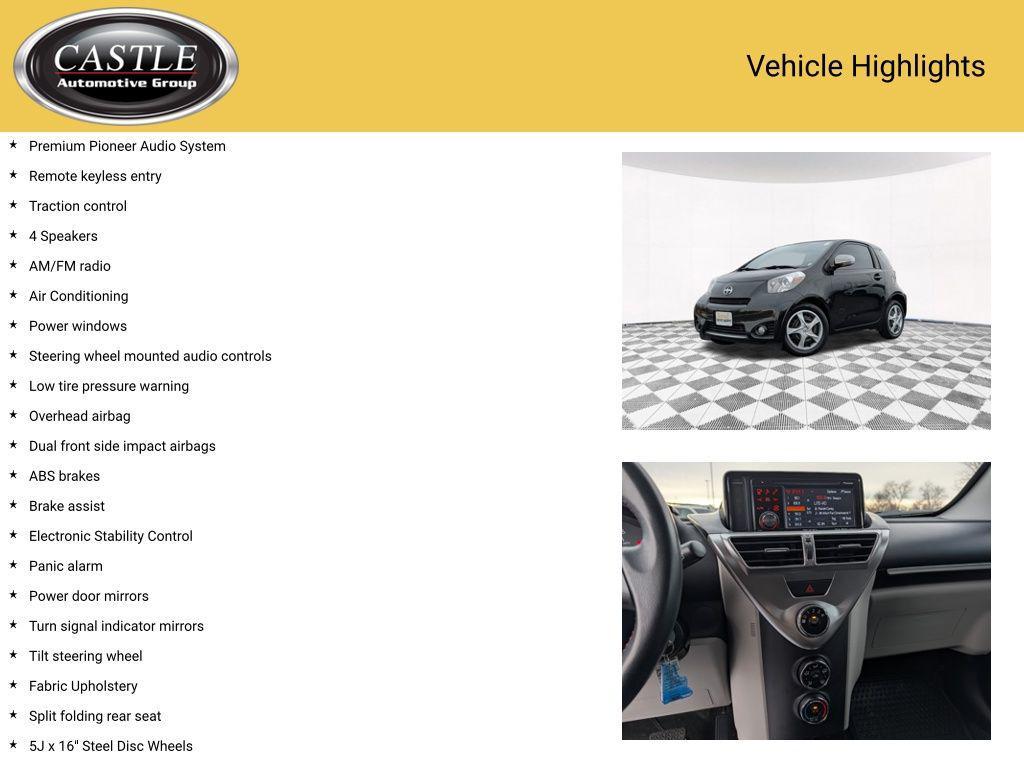 used 2012 Scion iQ car, priced at $7,733