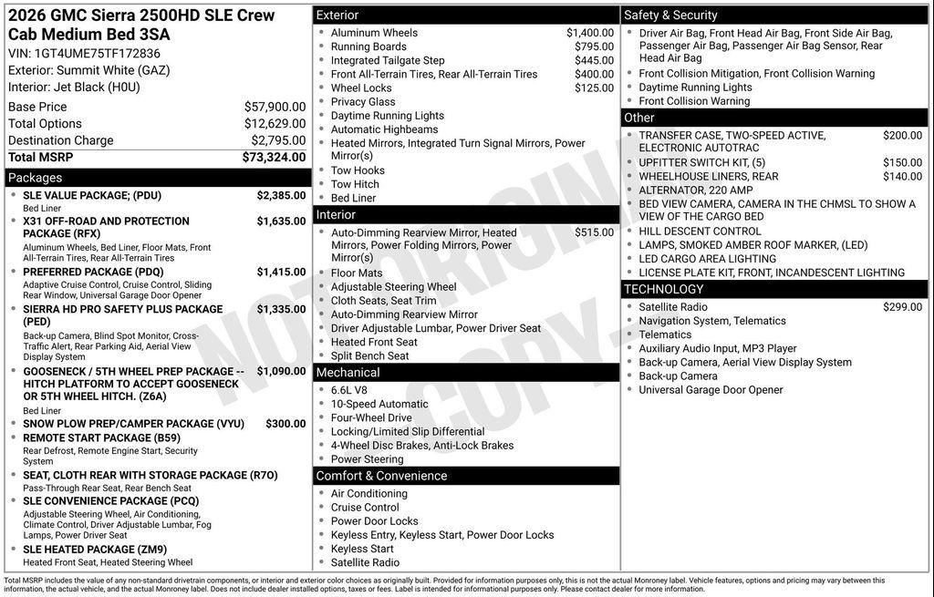 used 2026 GMC Sierra 2500 car, priced at $59,888