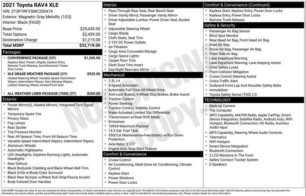 used 2021 Toyota RAV4 car, priced at $26,912