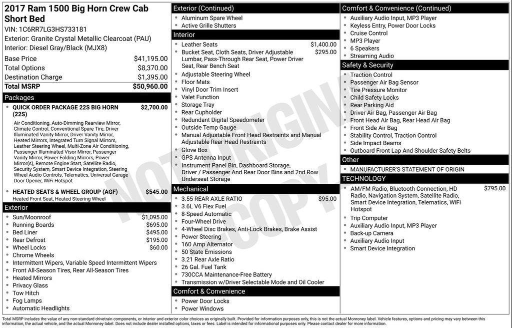 used 2017 Ram 1500 car, priced at $17,599