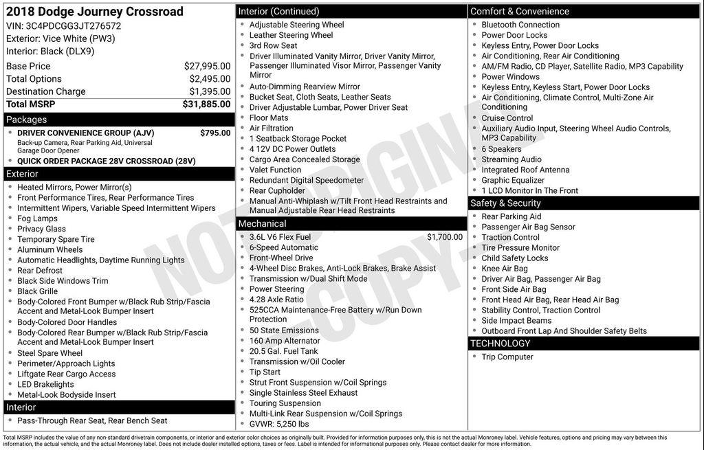 used 2018 Dodge Journey car, priced at $11,780