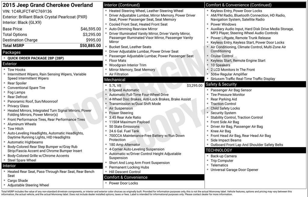 used 2015 Jeep Grand Cherokee car, priced at $16,187