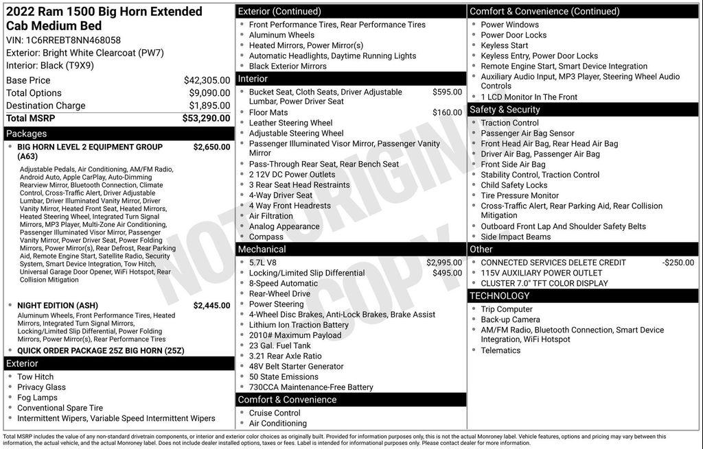 used 2022 Ram 1500 car, priced at $25,753