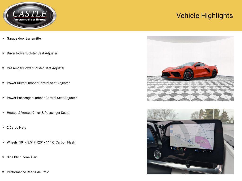used 2020 Chevrolet Corvette car, priced at $64,393