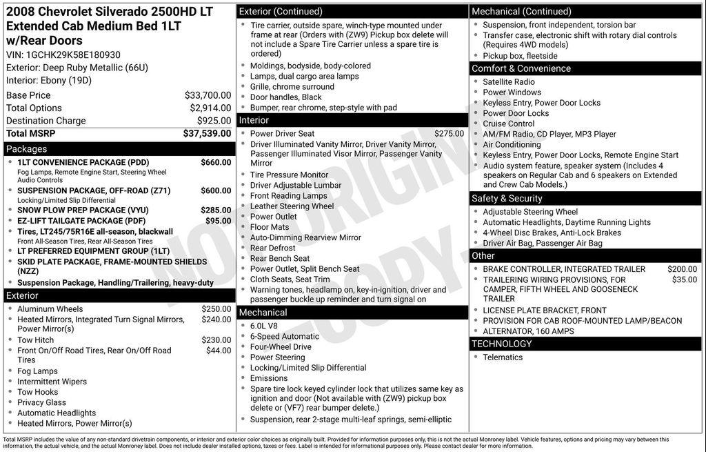 used 2008 Chevrolet Silverado 2500 car, priced at $15,397