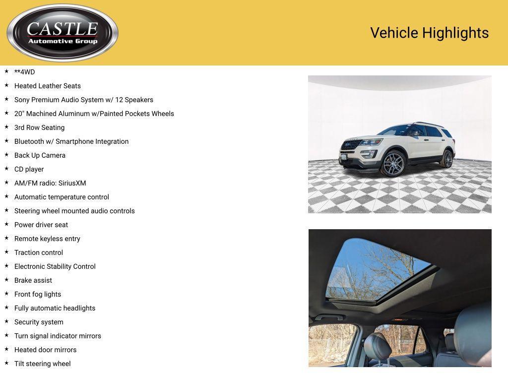 used 2016 Ford Explorer car, priced at $15,799