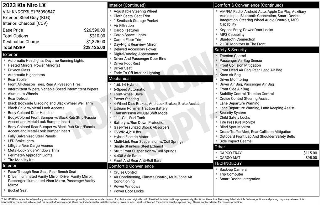 used 2023 Kia Niro car, priced at $17,699