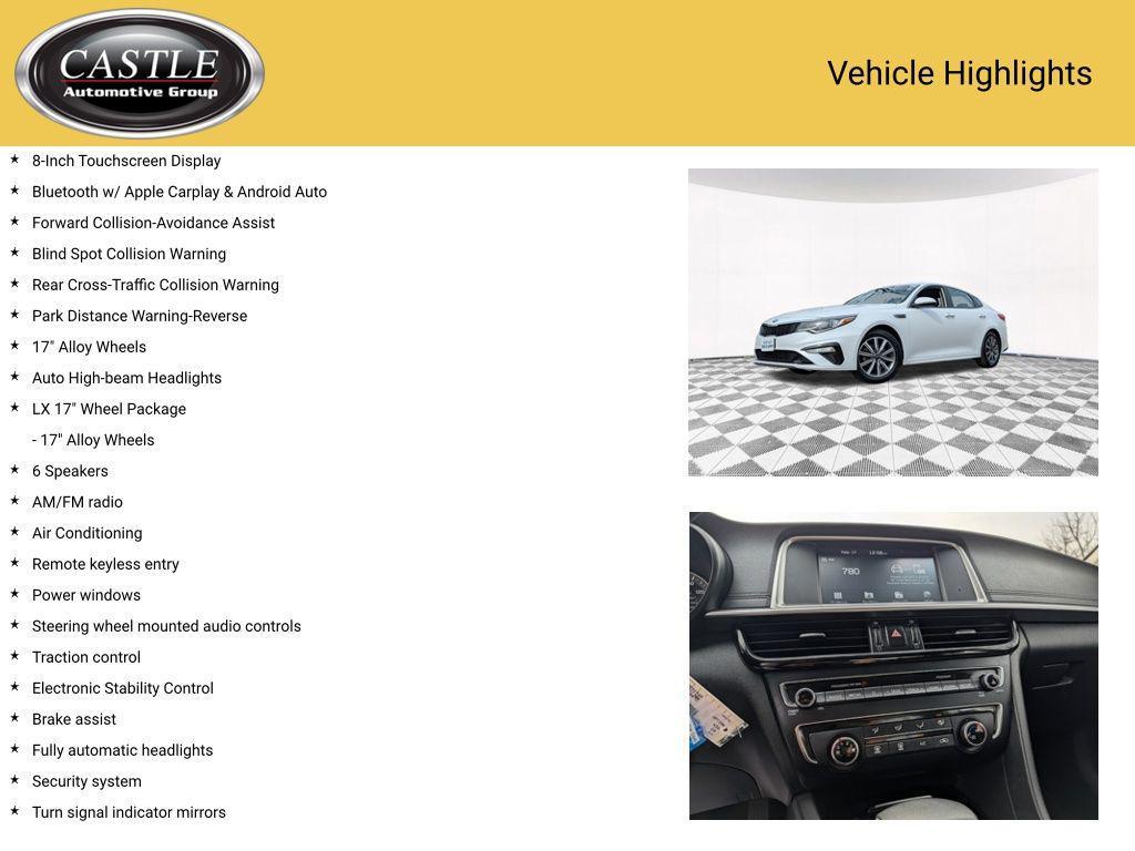 used 2019 Kia Optima car, priced at $13,599