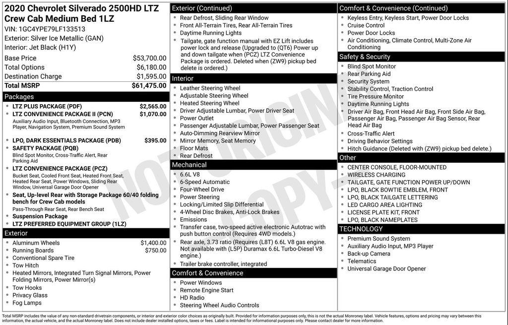 used 2020 Chevrolet Silverado 2500 car, priced at $38,695