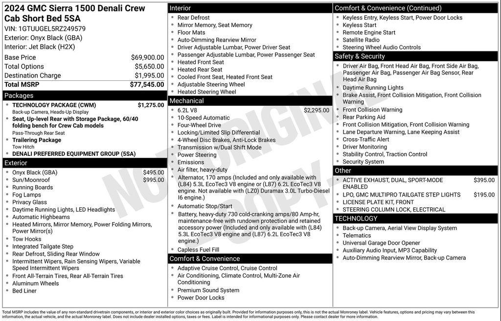 used 2024 GMC Sierra 1500 car, priced at $56,999