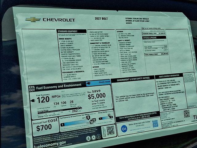 new 2027 Chevrolet Bolt car, priced at $28,498