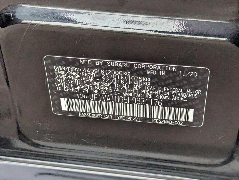 used 2020 Subaru WRX car, priced at $21,496