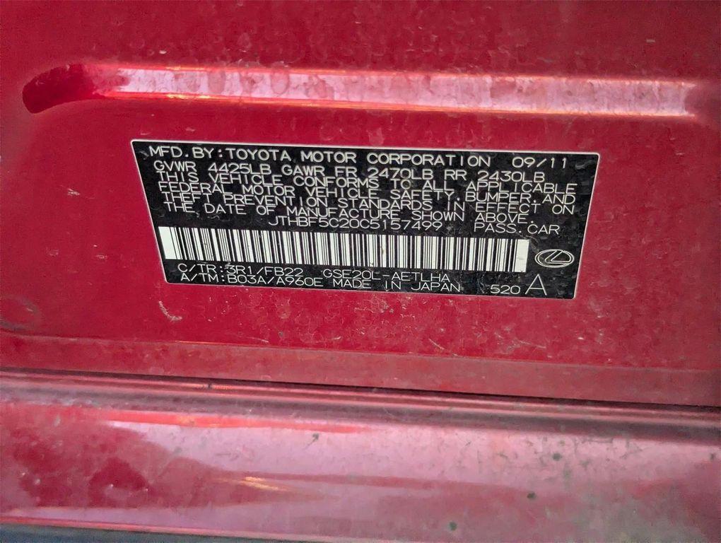 used 2012 Lexus IS 250 car, priced at $14,556