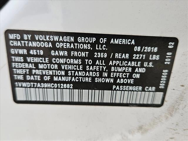 used 2017 Volkswagen Passat car, priced at $8,240