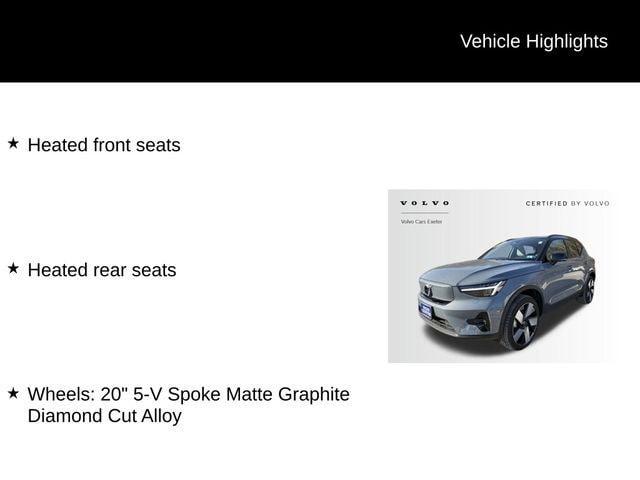 used 2023 Volvo XC40 Recharge Pure Electric car, priced at $32,499