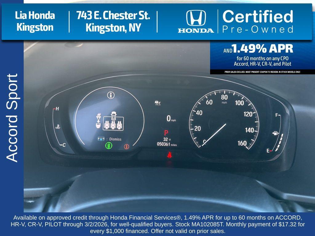 used 2021 Honda Accord car, priced at $23,845
