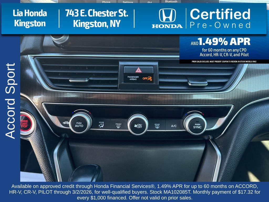 used 2021 Honda Accord car, priced at $23,845