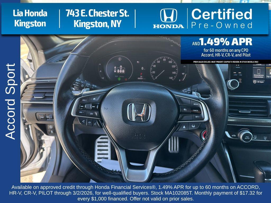 used 2021 Honda Accord car, priced at $23,845
