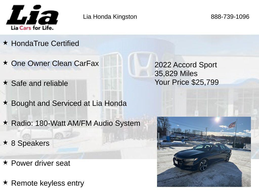 used 2022 Honda Accord car, priced at $25,799