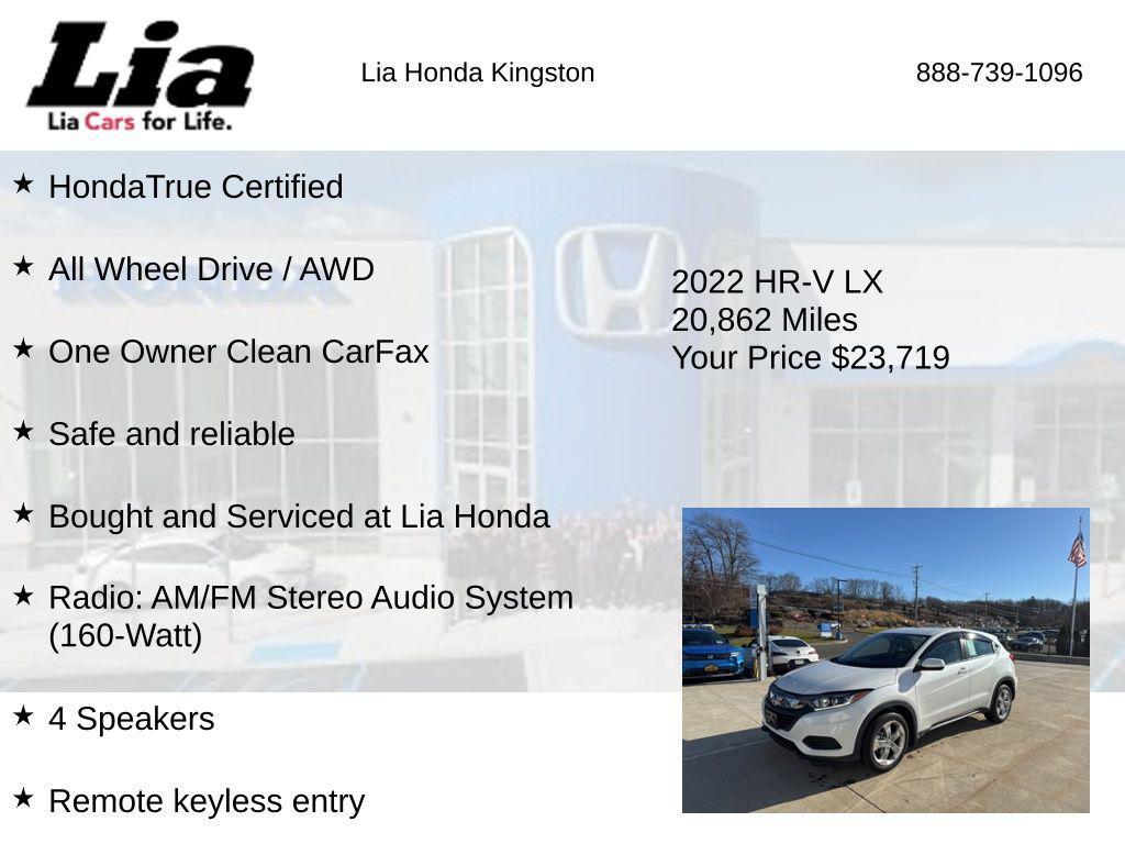 used 2022 Honda HR-V car, priced at $23,719