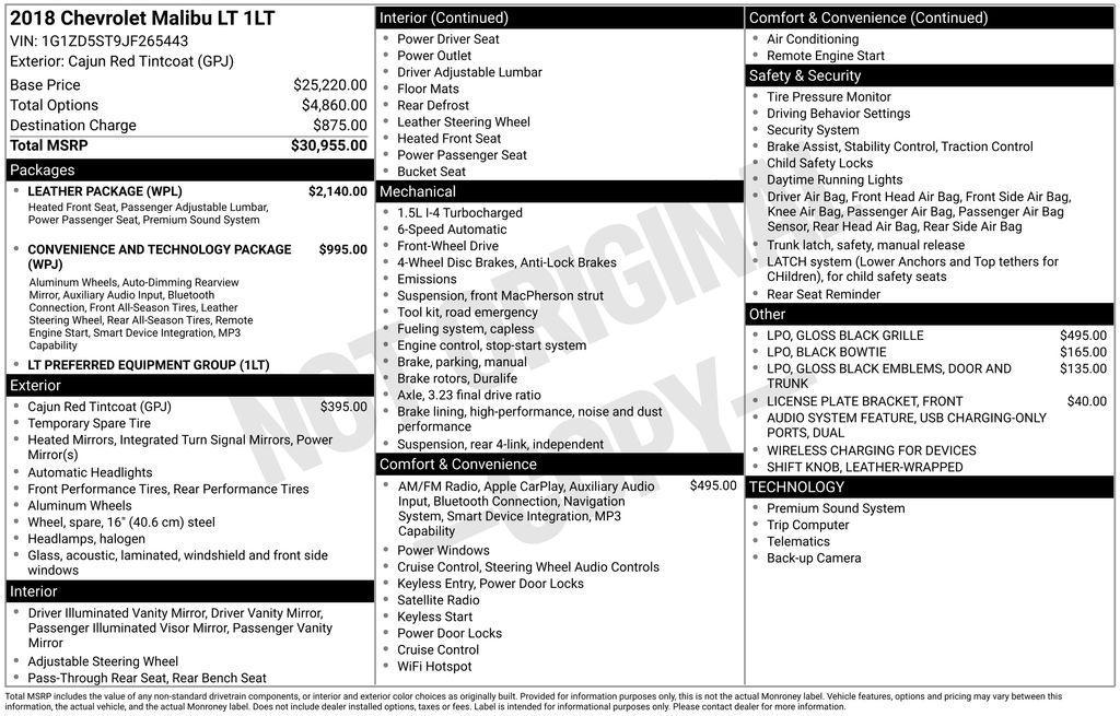 used 2018 Chevrolet Malibu car, priced at $11,639