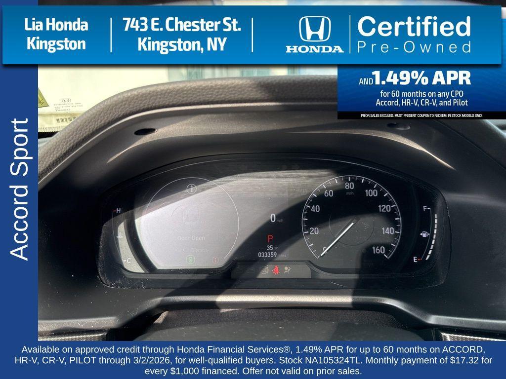 used 2022 Honda Accord car, priced at $26,500