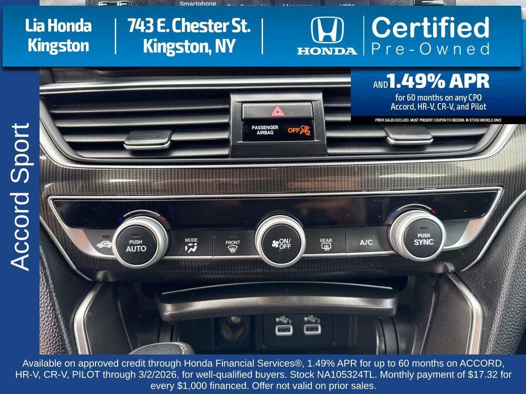 used 2022 Honda Accord car, priced at $26,500
