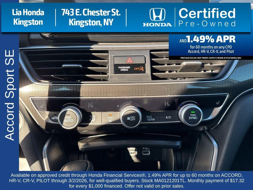 used 2021 Honda Accord car, priced at $24,364