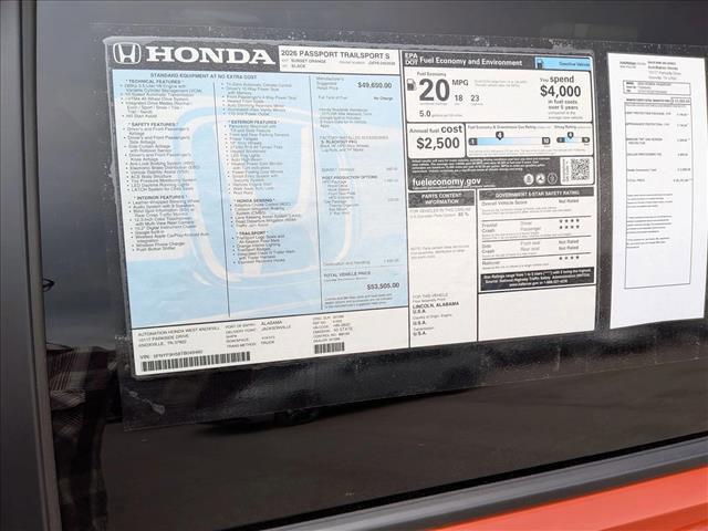 new 2026 Honda Passport car, priced at $53,505