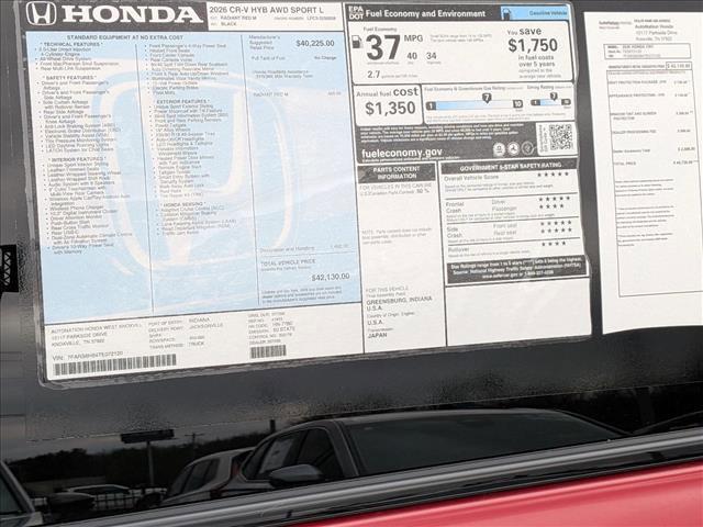 new 2026 Honda CR-V Hybrid car, priced at $42,130