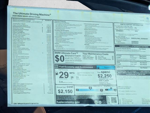 used 2026 BMW M440 car, priced at $79,445