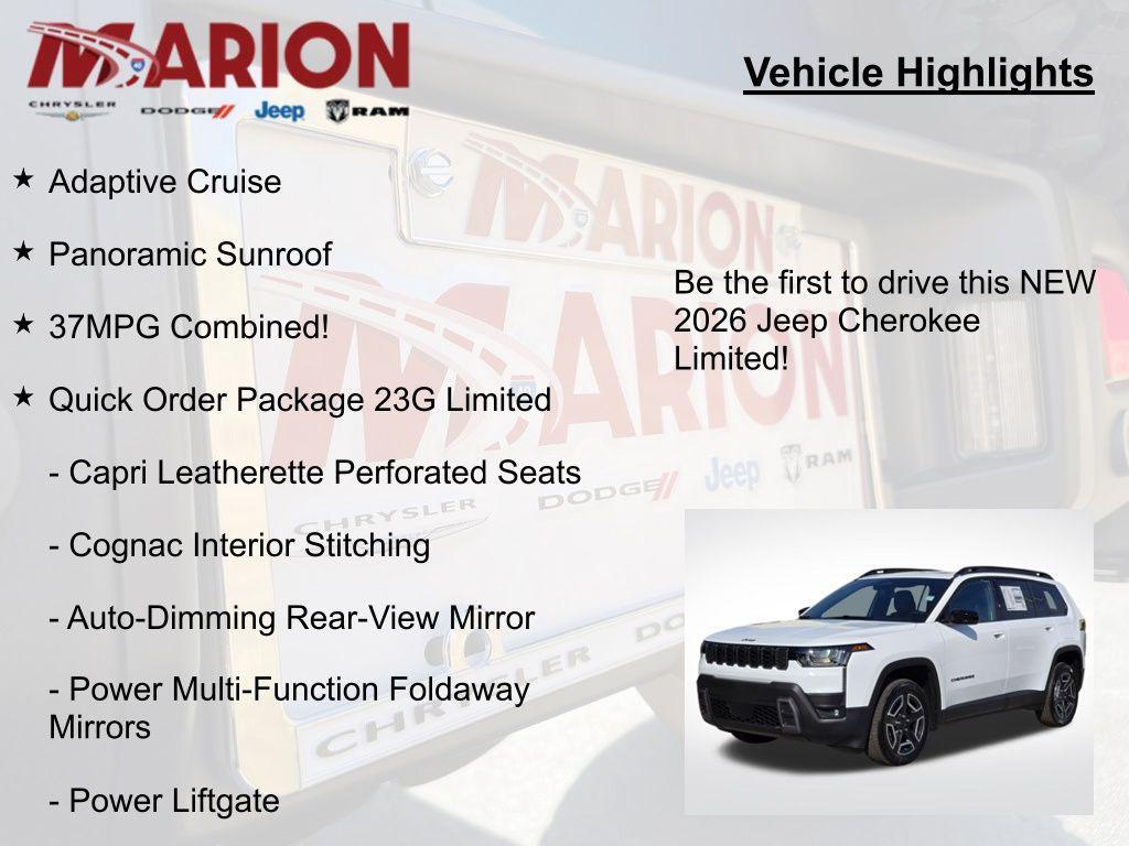 new 2026 Jeep Cherokee car, priced at $39,967