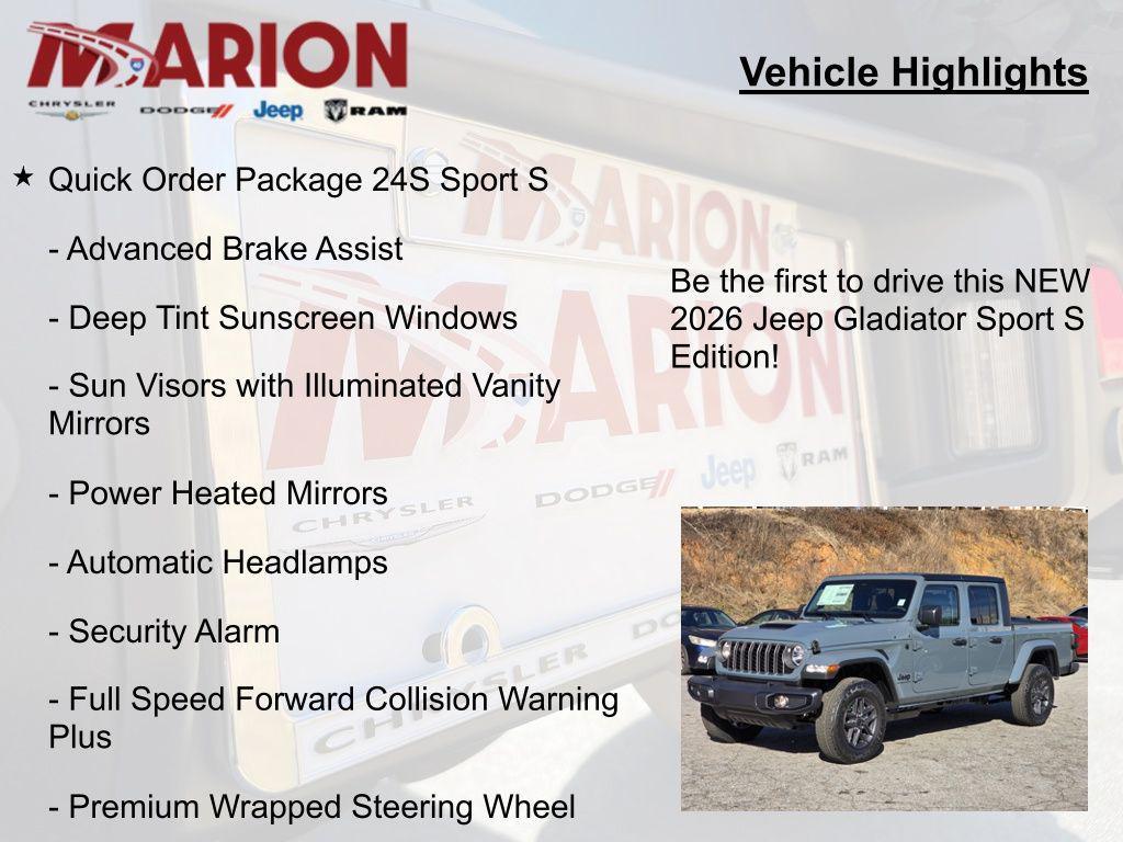 new 2026 Jeep Gladiator car, priced at $43,576