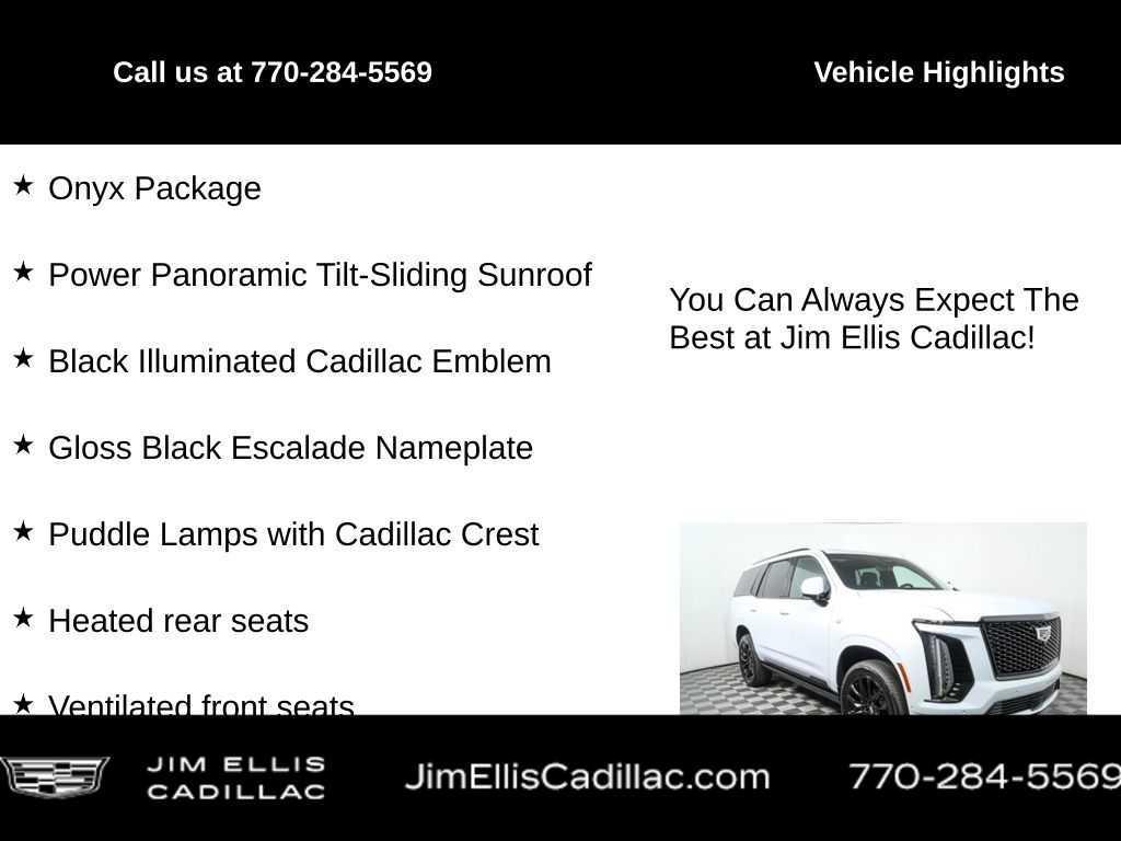 used 2026 Cadillac Escalade car, priced at $117,781