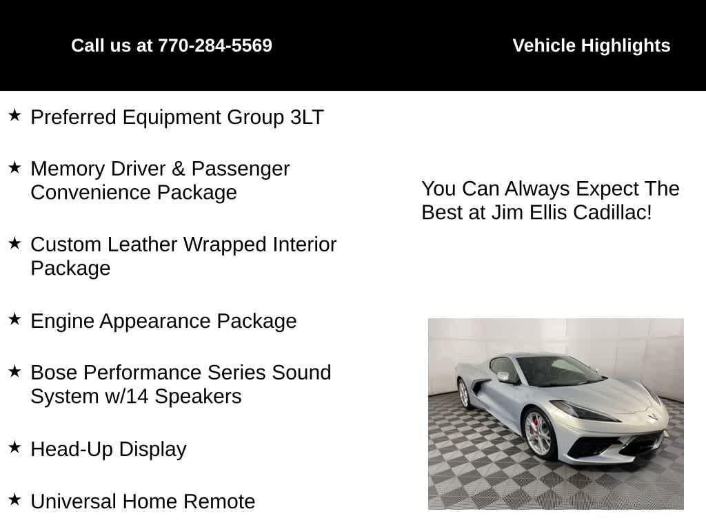 used 2022 Chevrolet Corvette car, priced at $62,800