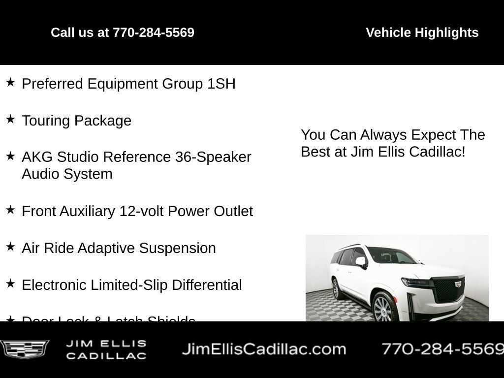 used 2023 Cadillac Escalade car, priced at $73,179