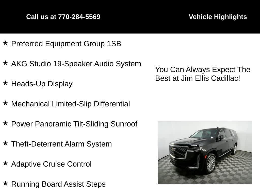 used 2024 Cadillac Escalade ESV car, priced at $78,500