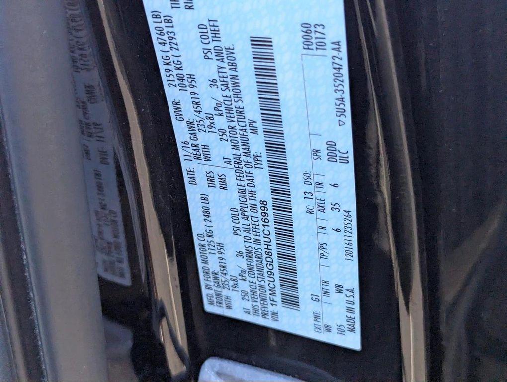 used 2017 Ford Escape car, priced at $11,987