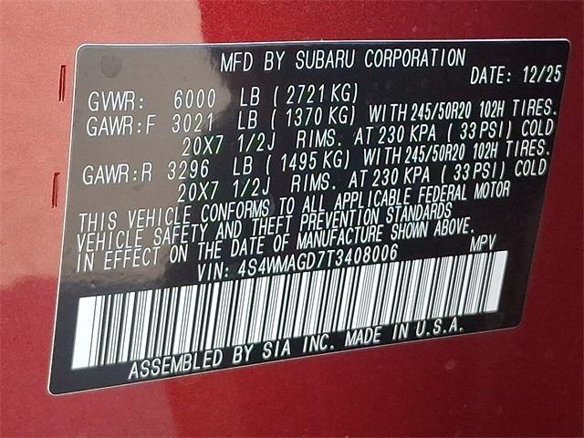 new 2026 Subaru Ascent car, priced at $46,806